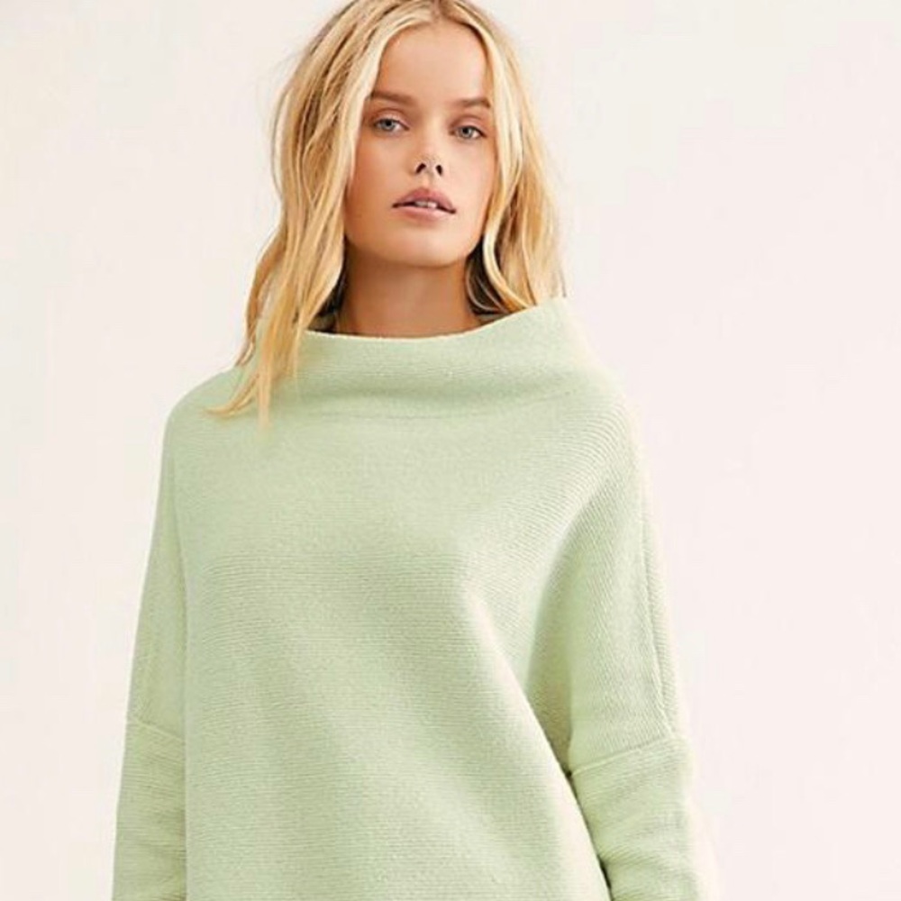 Free people ottoman slouchy tunic in honeydew NWT